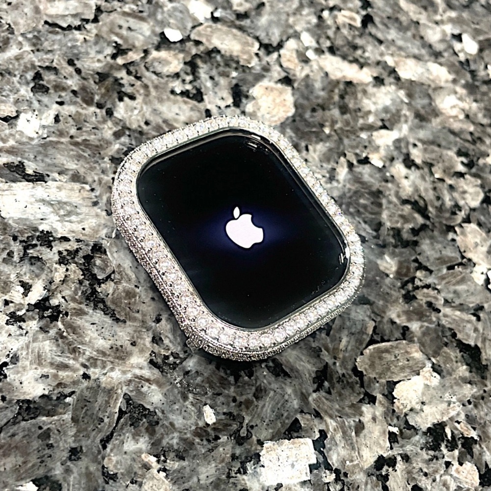 Apple Watch Ultra 49mm White Gold Lab Diamond Apple Watch Case Apple Watch Cover